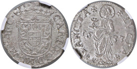 MANTOVA Carlo I Gonzaga Nevers (1627-1637) Lira 1633 - MIR 650 AG NC In slab NGC n° 5883927-057.