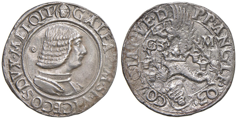 MILANO Galeazzo Maria Sforza (1466-1476) Testone - MIR 201/2 AG (g 9,30) Ossidaz...