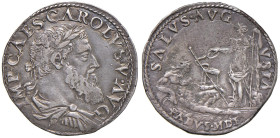 MILANO Carlo V d'Asburgo (1535-1556) Denaro da 25 Soldi - MIR 285 AG (g 8,08) R