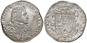 MILANO Filippo IV d'Asburgo (1621-1665) Filippo 1657 - MIR 364/1 AG (g 27,89) Ex asta Nomisma Spa 22 del 25/09/2002, lotto 669. Conservazione eccezion...