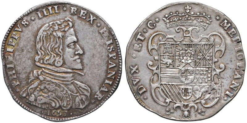 MILANO Filippo IV d'Asburgo (1621-1665) Filippo 1657 - MIR 364/2 AG (g 27,73)
...