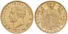 MILANO Napoleone I (1805-1814) 40 Lire 1814 M - Gig. 82 AU (g 12,90) Lievi hairlines al D/.