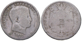 MILANO Napoleone I (1805-1814) Lira 1810 M - Gig. 154b AG (g 4,58) RRRR D/ legenda "NATOLEONE". Rarissima e interessante variante.