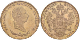 MILANO Francesco I d'Asburgo Lorena (1815-1835) Sovrana 1831 M - Gig. 16 AU NC In slab PCGS n° 40786903.