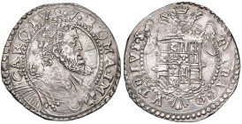 NAPOLI Carlo V d'Asburgo (1516-1556) Mezzo ducato - Magliocca 31 AG (g 14,77) R Minimo segnetto nel campo, ma esemplare di notevole freschezza.