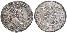 NAPOLI Carlo V d'Asburgo (1516-1556) Carlino - Magliocca 65 AG (g 3,04) R