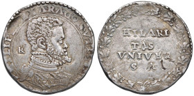 NAPOLI Filippo II d'Asburgo (1554-1598) Ducato - cfr. Magliocca 13-14 AG (g 25,95) Tosata? Diametro ridotto.