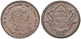 NAPOLI Carlo di Borbone (1734-1759) Grano 1756 - Nomisma 316 CU (g 6,32) NC