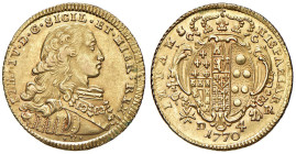 NAPOLI Ferdinando IV di Borbone (1759-1799) 4 Ducati 1770 - Nomisma 399 AU (g 3,48) RR