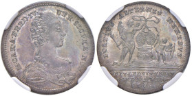 NAPOLI Ferdinando IV di Borbone (1759-1799) Medaglia da un carlino 1768 - Nomisma 410 AG NC In slab NGC n° 6632615-003.