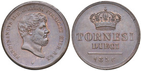 NAPOLI Ferdinando II di Borbone (1830-1859) 10 Tornesi 1856 - Nomisma 1136 CU (g 31,34) NC