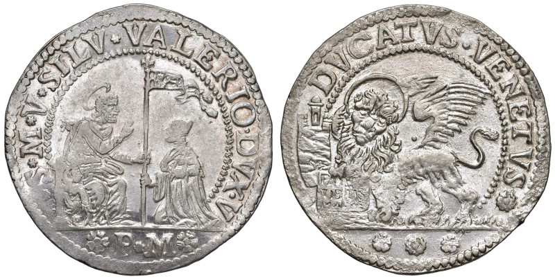 VENEZIA Silvestro Velier (1694-1700) Ducato PM - Mont. 2188 AG (g 22,51) RRRR Es...