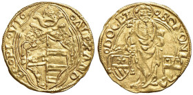 Alessandro VI (1492-1503) Bologna - Ducato - Munt. 33 AU (g 3,46) R Lieve sfogliatura di conio al R/.