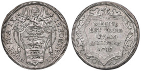Innocenzo XI (1676-1689) Testone 1685 An. IX - Munt. 97 AG (g 9,15) R