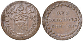 Pio VI (1775-1799) 2 Baiocchi An. XXIII - Munt. 123 CU (g 15,21) RR