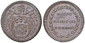Pio VI (1775-1799) Mezzo baiocco An. IX - Munt. 137 MI (g 5,80)
