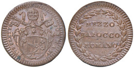 Pio VI (1775-1799) Mezzo baiocco An. XV - Munt. 138c CU (g 5,99) NC