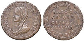 Pio VI (1775-1799) Civitavecchia - 5 Baiocchi 1797 An. XXIII - Munt. 304 CU (g 16,92) NC