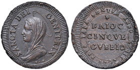 Pio VI (1775-1799) Gubbio - 5 Baiocchi 1797 An. XXIII - Munt. 351 CU (g 17,07) R