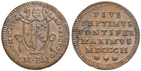 Pio VII (1800-1823) Mezzo baiocco 1802 An. II - Munt. 25 CU (g 6,20)