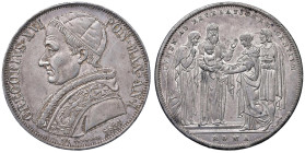 Gregorio XVI (1831-1846) Scudo 1831 An. I - Munt. 6 AG (g 26,50) Lievissima tacchetta al bordo.