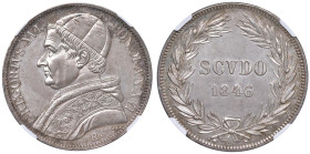 Gregorio XVI (1831-1846) Scudo 1846 - Munt. 7o AG In slab NGC n° 5789835-012.