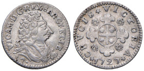 Vittorio Amedeo II Sardegna (1680-1730) Reale 1727 - MIR 910 AG (g 2,38) RR