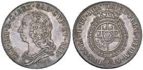 Carlo Emanuele III (1755-1773) Scudo da 6 lire 1765 - Nomisma 157 AG Bella patina.