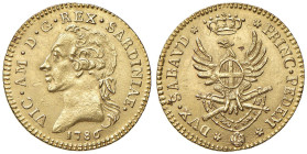Vittorio Amedeo III (1773-1796) Doppia 1786 - Nomisma 287; MIR 982a AU (g 9,13) NC Esemplare non circolato di notevole qualità. Lievissima mancanza ne...