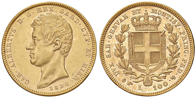 Carlo Alberto (1831-1849) 100 Lire 1834 T - Nomisma 626 AU 

Status: SPL-FDC