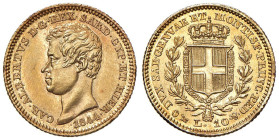 Carlo Alberto (1831-1849) 10 Lire 1844 G - Nomisma 670 AU RR Conservazione eccezionale. Nell'asta Nomisma Spa 46 del 2012 un esemplare analogo ha real...