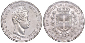 Carlo Alberto (1831-1849) 2 Lire 1844 G - Nomisma 713 AG RR Periziata da Cavaliere F. come "SPL/FDC".