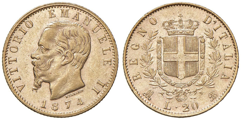 Vittorio Emanuele II (1861-1878) 20 Lire 1874 M - Nomisma 863 AU

Status: qSPL