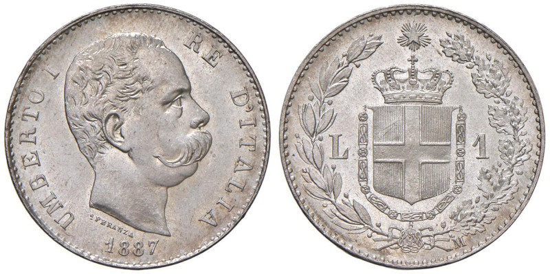 Umberto I (1878-1900) Lira 1887 - Nomisma 1007 AG 

Status: FDC