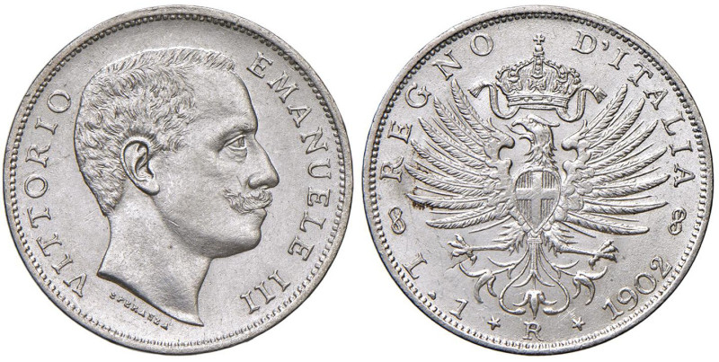 Vittorio Emanuele III (1900-1946) Lira 1902 - Nomisma 1194 AG 

Status: SPL