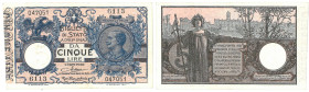 Vittorio Emanuele III (1900-1946) 5 Lire Decreto 20/12/1925 - Gig. BS 12G RR