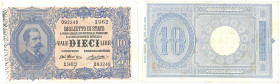 Vittorio Emanuele III (1900-1946) 10 Lire (effigie Umberto I) Decreto 11/10/1915 - Gig. BS 17D R Leggere macchioline.