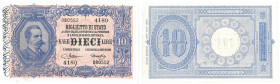 Vittorio Emanuele III (1900-1946) 10 Lire (effigie Umberto I) Decreto 19/09/1923 - Gig. BS 17F R Leggere ondulazioni.