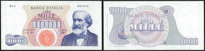 ITALIA Repubblica monetazione in lire (1946-2001) 1.000 Lire Giuseppe Verdi I° t...