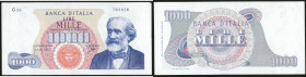 ITALIA Repubblica monetazione in lire (1946-2001) 1.000 Lire Giuseppe Verdi I° tipo Decreto 25/07/1964 - Gig. BI 55D RR