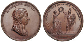Maria Teresa d'Asburgo (1740-1780) Medaglia 1777 Premio della Società Patriottica di Milano per l'agricoltura e il commercio - Opus: J. M. Krafft, Col...