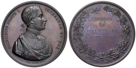 Francesco Giuseppe I d'Austria (1848-1916) Medaglia 1849 Nuova costituzione austriaca giurata dall'imperatore Francesco Giuseppe - Opus: Francesco Bro...