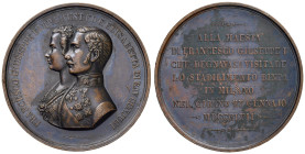 Francesco Giuseppe I d'Austria e Elisabetta di Baviera (1848-1916) Medaglia 1857 L'imperatore e la moglie visitano lo Stabilimento Binda - Opus: L. Ei...