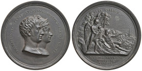 MODENA Francesco IV d'Este (1799-1846) e Maria Beatrice di Savoia (1792-1840) Medaglia fusa 1819 Nascita di Francesco IV - Opus: Giuseppe Malavasi - B...