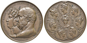 NAPOLI Francesco I di Borbone (1825-1830) Medaglia 1829 Convegno di Grenoble e riunione di undici membri della famiglia dei Borbone - Opus: Barre e Pu...