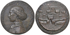 Sigismondo Pandolfo Malatesta (1417-1468) AE (g 192,00 - Ø &gt; 80 mm) Opus: Matteo dei Pasti. Hill n. 174. Forata. Bella fusione antica. D/ Busto del...