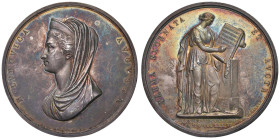 Maria Luisa d'Asburgo-Lorena (1814-1847) Medaglia 1836 Realizzazione delle beccherie a Parma AG (g 96,65 - Ø 59 mm). Opus: Ettore Galli. Bramsen n. 19...
