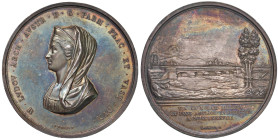 Maria Luisa d'Asburgo-Lorena (1814-1847) Medaglia 1838 Inaugurazione del ponte sul fiume Nure AG (g 72,43 - Ø 56 mm). Opus Ettore Galli. Bramsen n. 19...