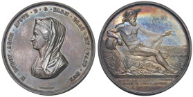 Maria Luisa d'Asburgo-Lorena (1814-1847) Medaglia 1842 Realizzazione di un nuovo ponte in muratura sul fiume Tidone AG (g 73,79 - Ø 56 mm). Opus: Donn...