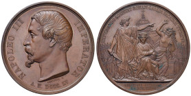 Medaglia 1849-1855 Spedizione francese a Roma AE (g 202,00 - Ø 77 mm). Opus: Dantzell. J. P. Divo n. 22. Rarissima. Originale: mano indicatrice e "CUI...